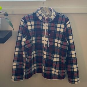 Vinyard Fines Plaid Half-zip Fleece - L